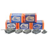 Authenticast diecast Military vehicles. group of 5 - (1) German Panther tank (2) German PZKW,