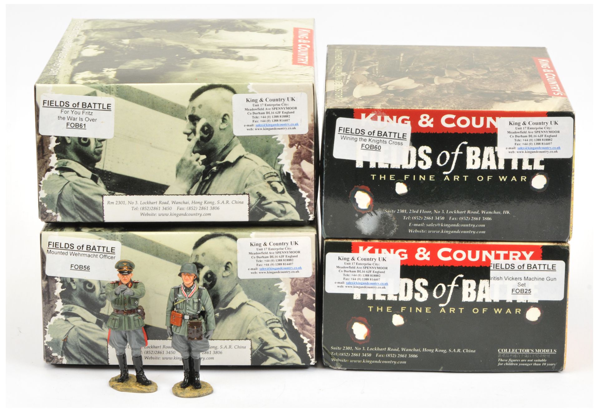 King & Country - Fields of Battle Series, including Set No. FOB25 'British Vickers Machine Gun Set