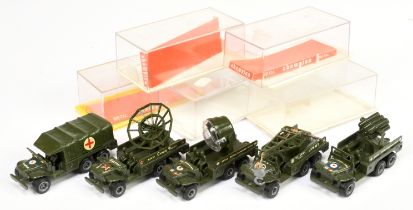 Champion Military group of 5 lorry's to include (1) Radar scanner (2) with searchlight