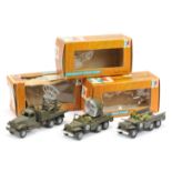 FJ Military a group of 3  - (1) Searchlight  lorry - Drab green with silver hubs (2) With Radar S...
