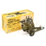Linemar Toys Military 105mm Howitzer - drab green including hubs with black tyres