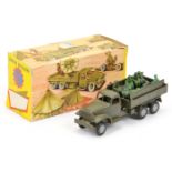 FJ military  GMC truck Troop Carrier with figures -dark drab green with plastic figures