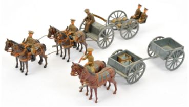 Britains (or similar) Diecast Horses, Limbers & Figures