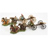 Britains - American Civil War Series - Set No. 7434 'Confederate Gun Team & Limber', an unboxed pair