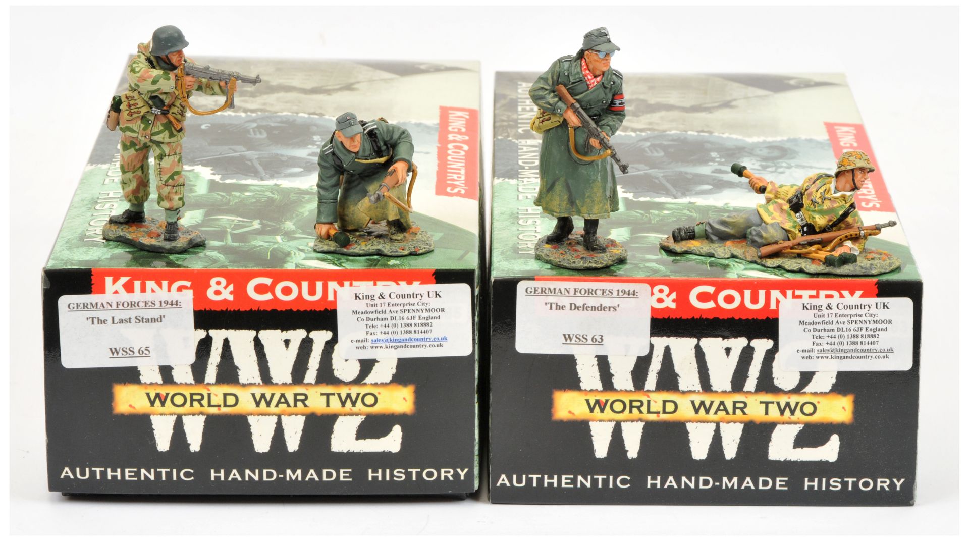 King & Country - 'German Forces 1944' Series.  Comprising of Set Nos. WSS 63 'The Defenders'