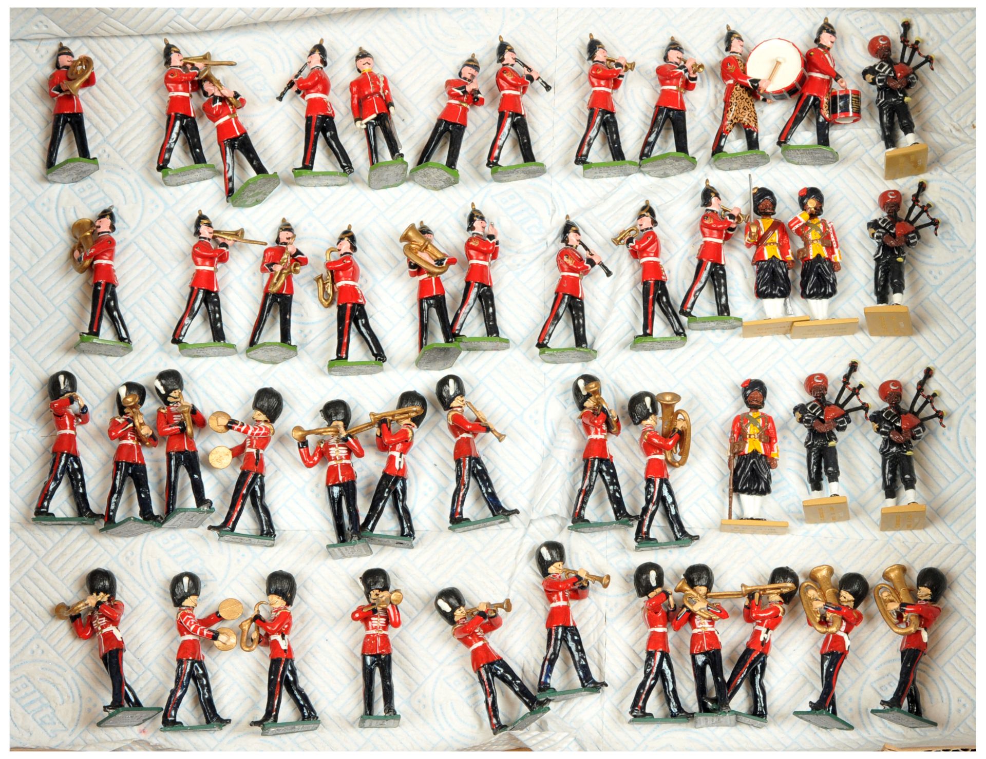 Britains & Similar - British Army Marching Band Diecast Figures - Various Issues