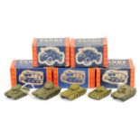 Authenticast diecast Military vehicles. group of 5 - (1) Cromwell tank (2) US Patton Tank