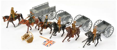 Britains (or similar) Diecast Horses, Limbers & Figures