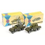 FJ Military a pair - (1) Troop transporter with  4 X figures,  white painted front bumper