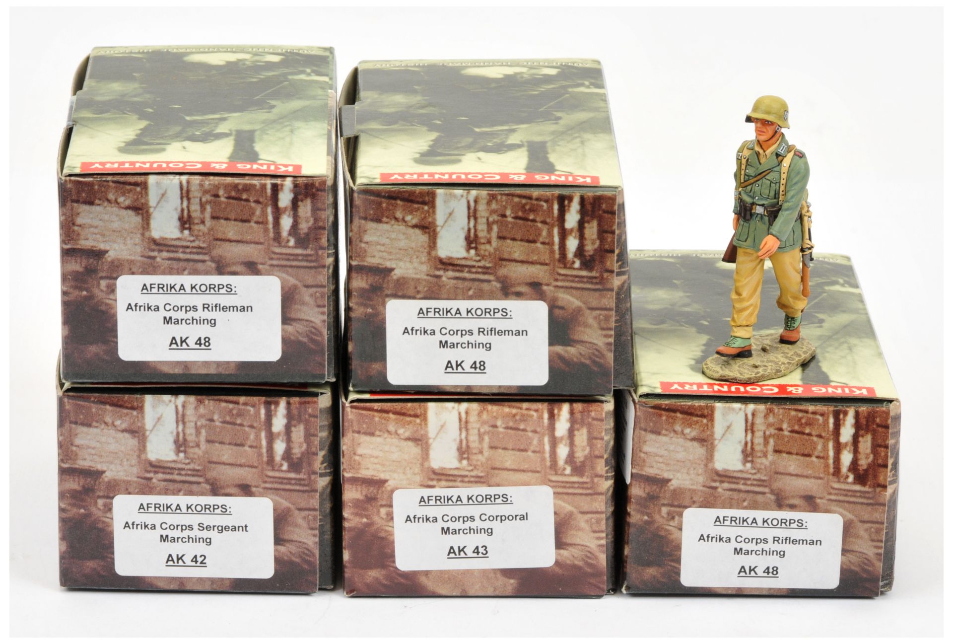 King & Country - 'Afrika Corps' Series, including Set Nos. AK42 'Afrika Corps Sergeant Marching'