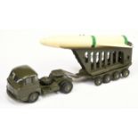 CIJ 3/97  military Saviem truck and rocket trailer - drab green including hubs 