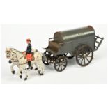 A CR (Rossignol) Tinplate Horse Drawn Army Wagon, unboxed