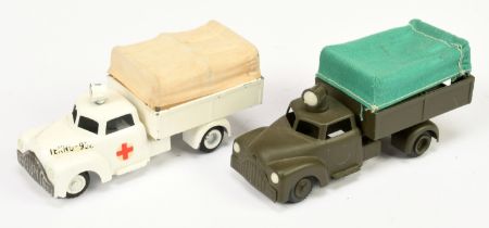 Tekno Military dodge lorry "Ambulance" pair unboxed - (1) white body and cloth canopy 