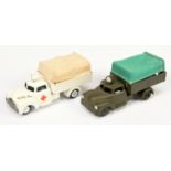 Tekno Military dodge lorry "Ambulance" pair unboxed - (1) white body and cloth canopy 