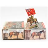 King & Country - Australian Light Horse Series, comprising: 2 x Set AL007A Flagbearer with Red En...