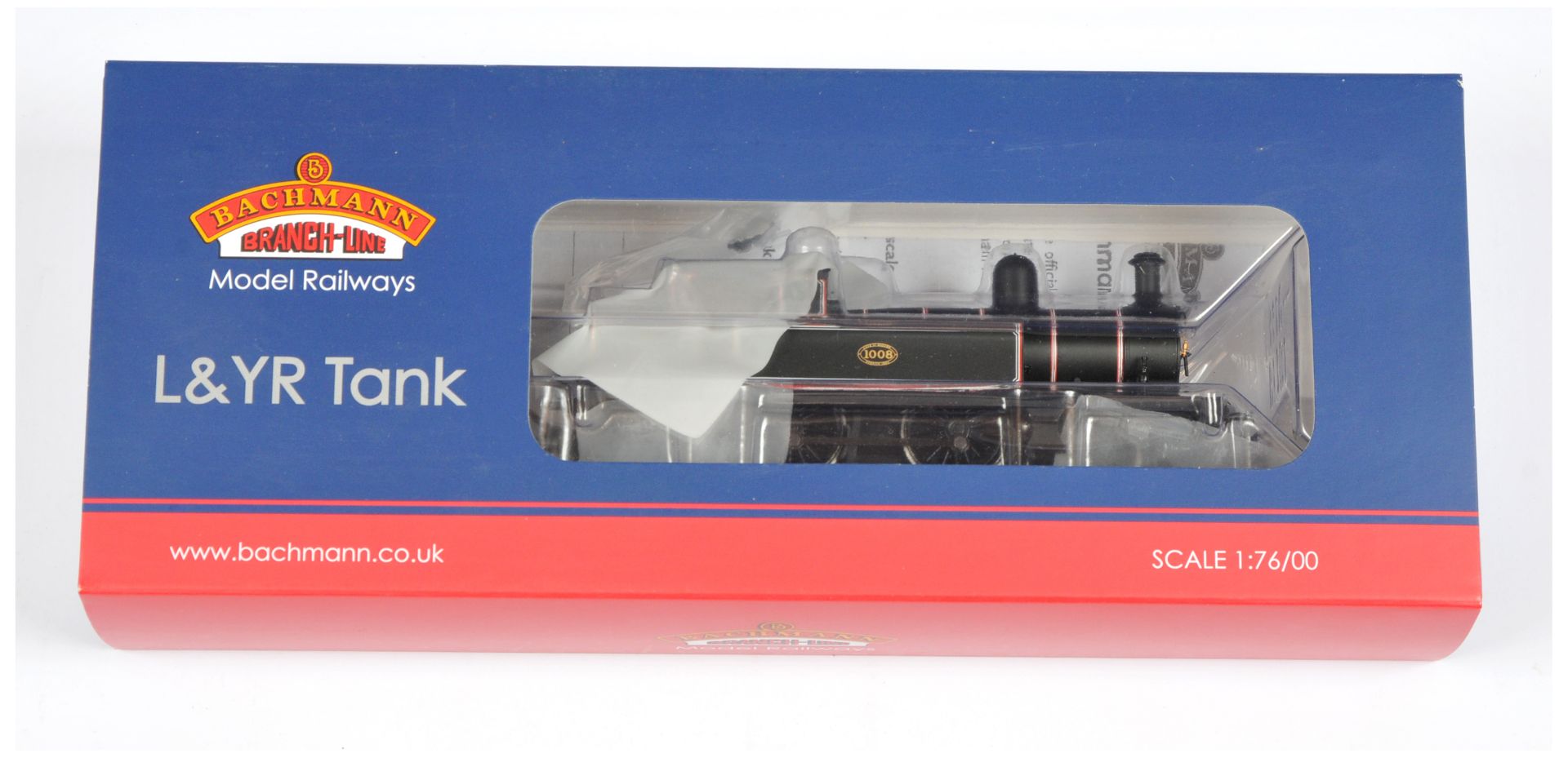 Bachmann OO Gauge 31-165NRM 2-4-2 Lancashire & Yorkshire lined black Aspinall Tank Loco No.1008, ...