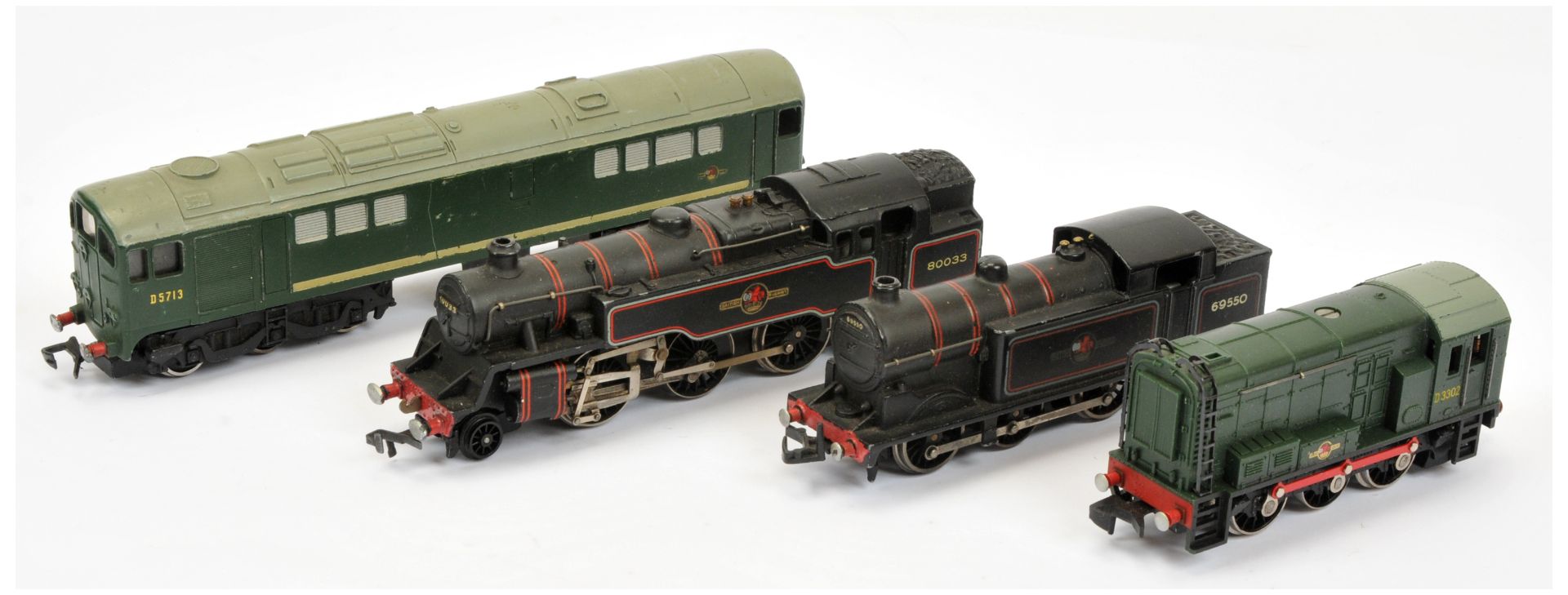 Hornby Dublo unboxed group of 2-rail Steam and Diesel Locomotives to include 