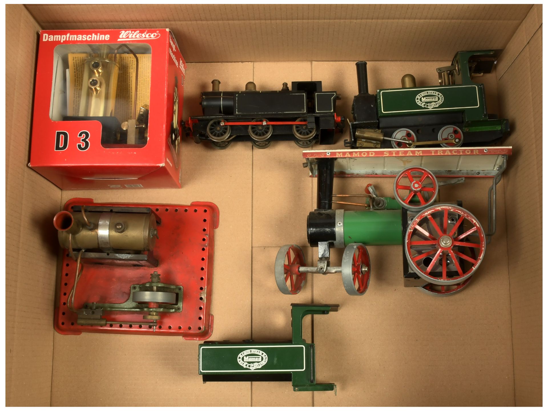 Mamod, Wilesco & others group of live steam items. 