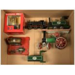 Mamod, Wilesco & others group of live steam items. 