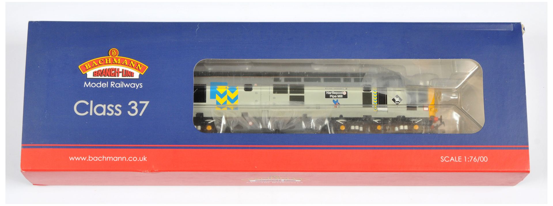 Bachmann OO Gauge 32-381S Class 37 Railfreight Diesel Locomotive No. 37507 "Hartlepool Pipe Mill"...