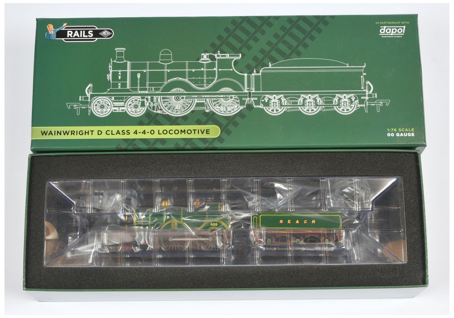 Dapol for Rails (Sheffield) OO Gauge Ref 4S-027-001 4-4-0 SE&CR Wainwright D Class Steam Locomoti...