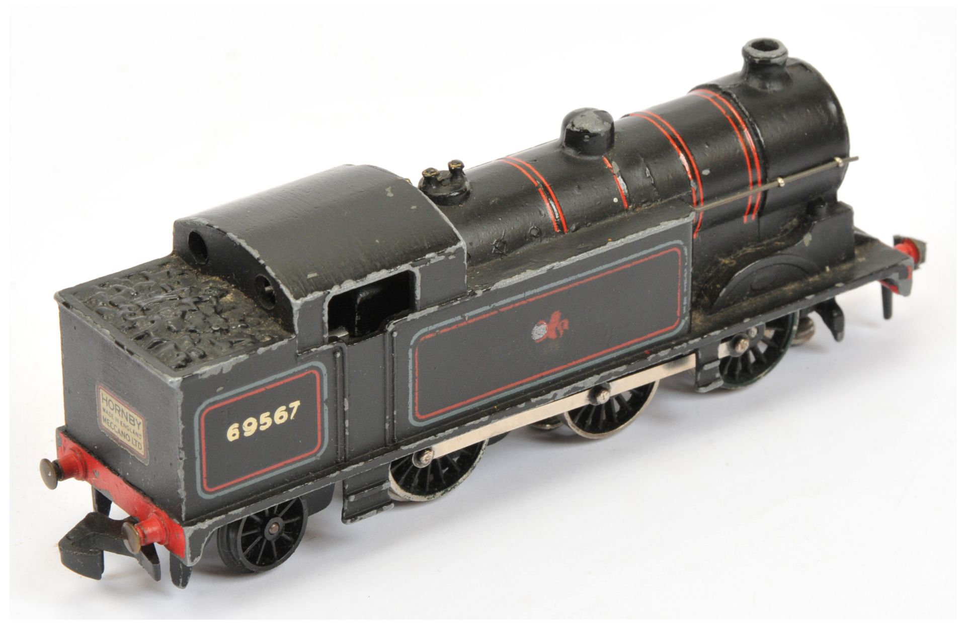 Hornby Dublo 3-rail 3217 0-6-2 BR lined black N2 Class Tank No.69567 with coal in bunker, nickel ... - Bild 2 aus 2