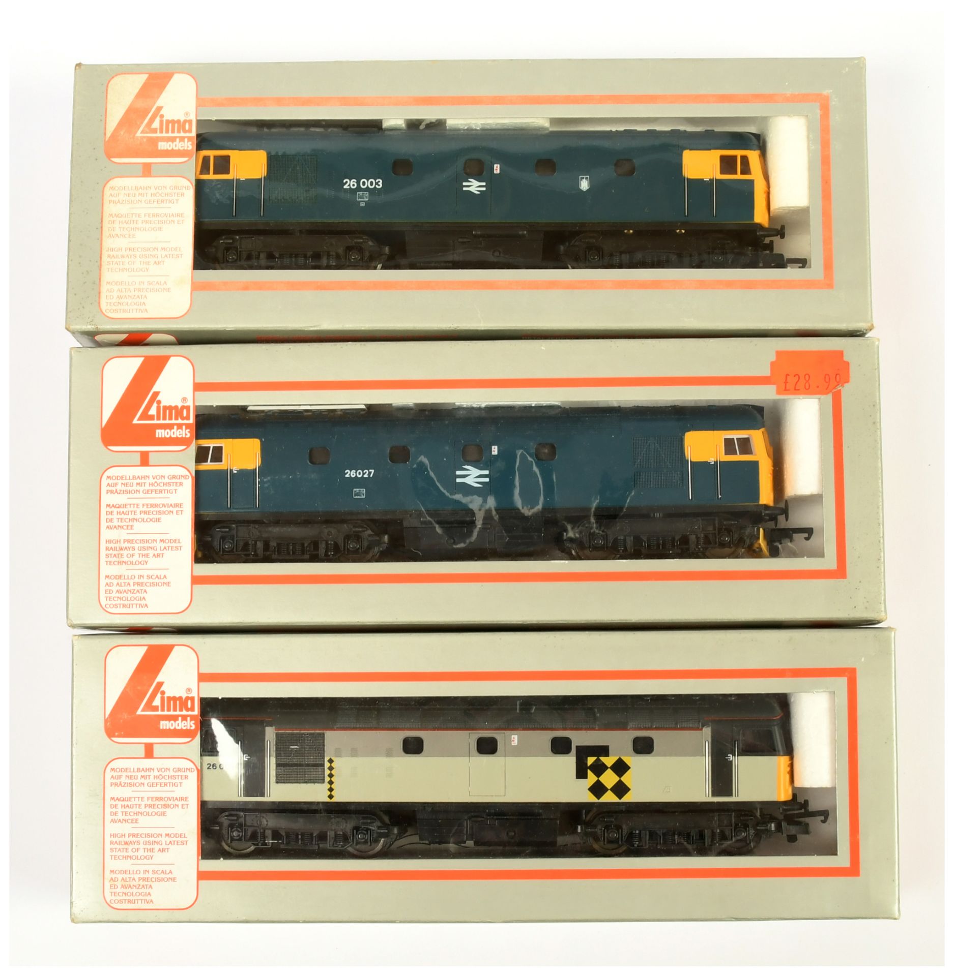 Lima OO Group of 3x Class 26 Diesel Loco's. 