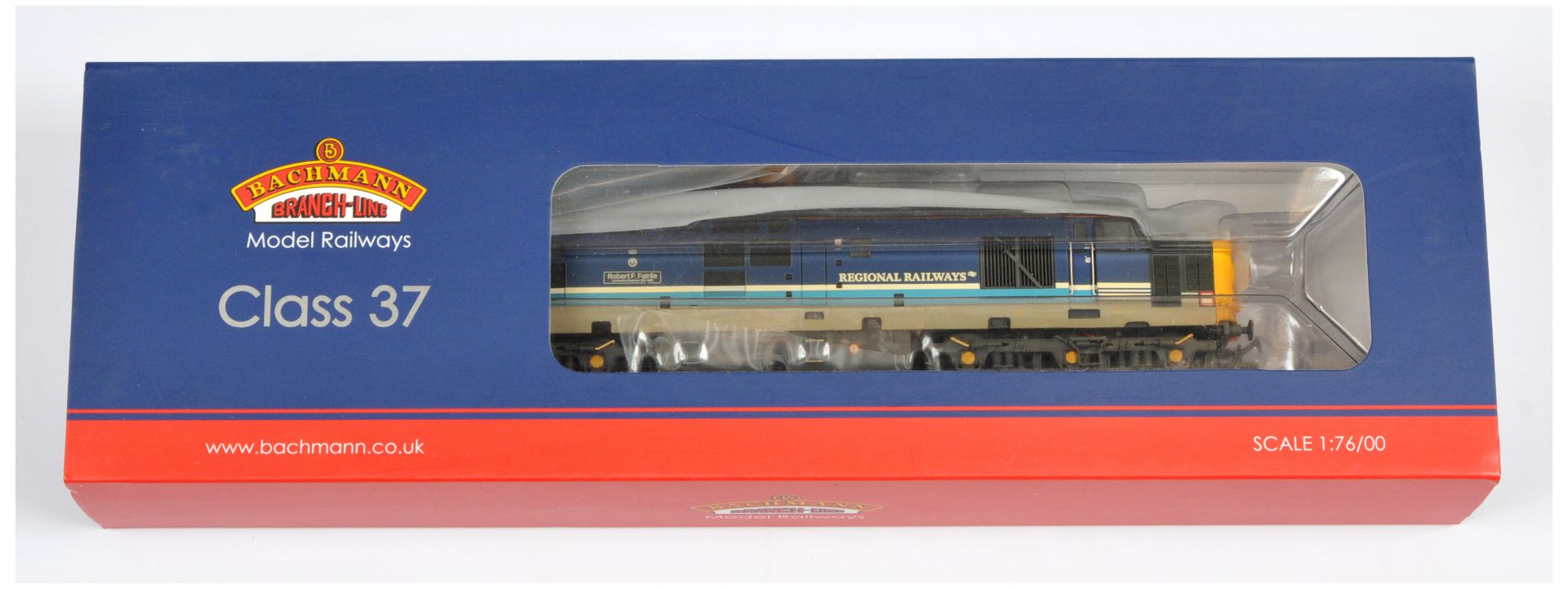 Bachmann OO Gauge 32-376A Class 37 Regional Railways Diesel Locomotive No. 37422 "Robert F Fairli...