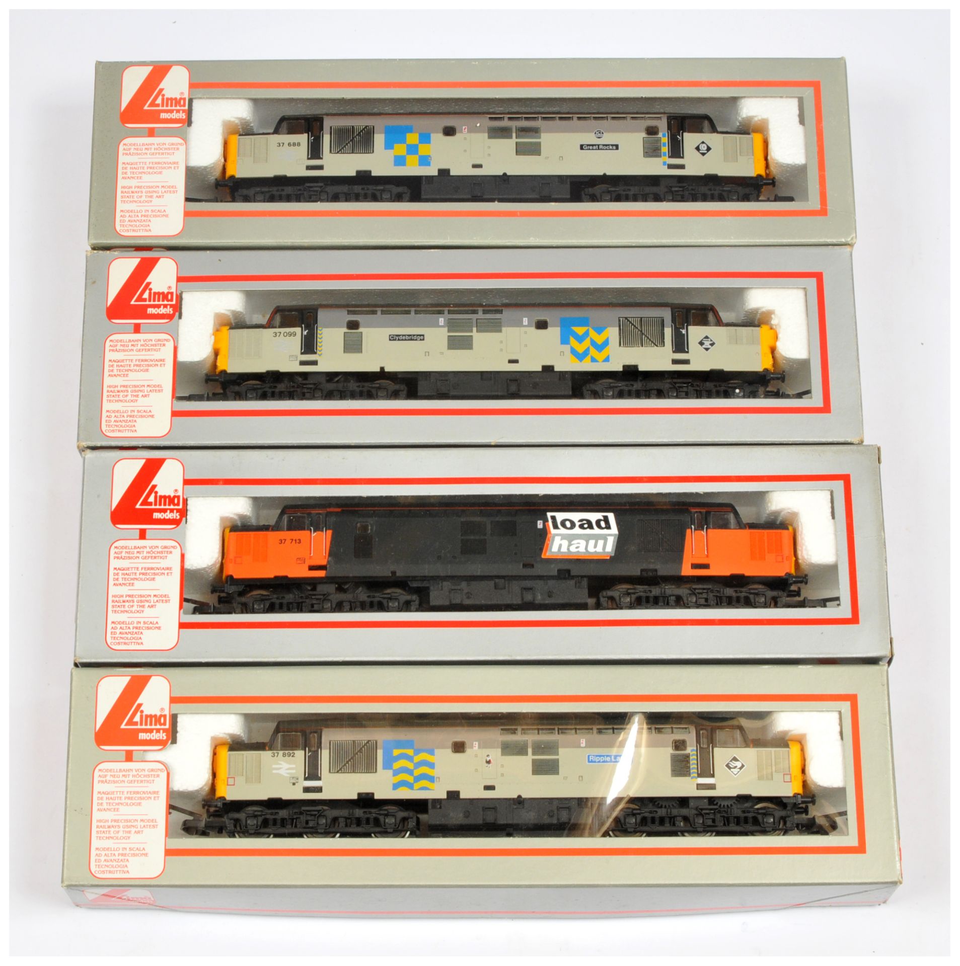 Lima OO Group of 4x Class 37 Diesel Loco's. 