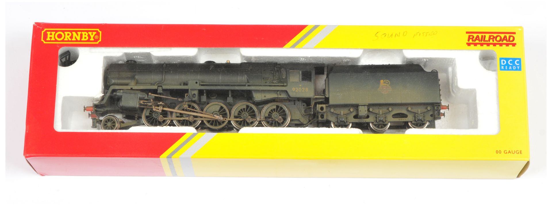 Hornby (China) Railroad R3756 2-10-0 BR Class 9F Steam Locomotive No. 92028 (Weathered), please n...