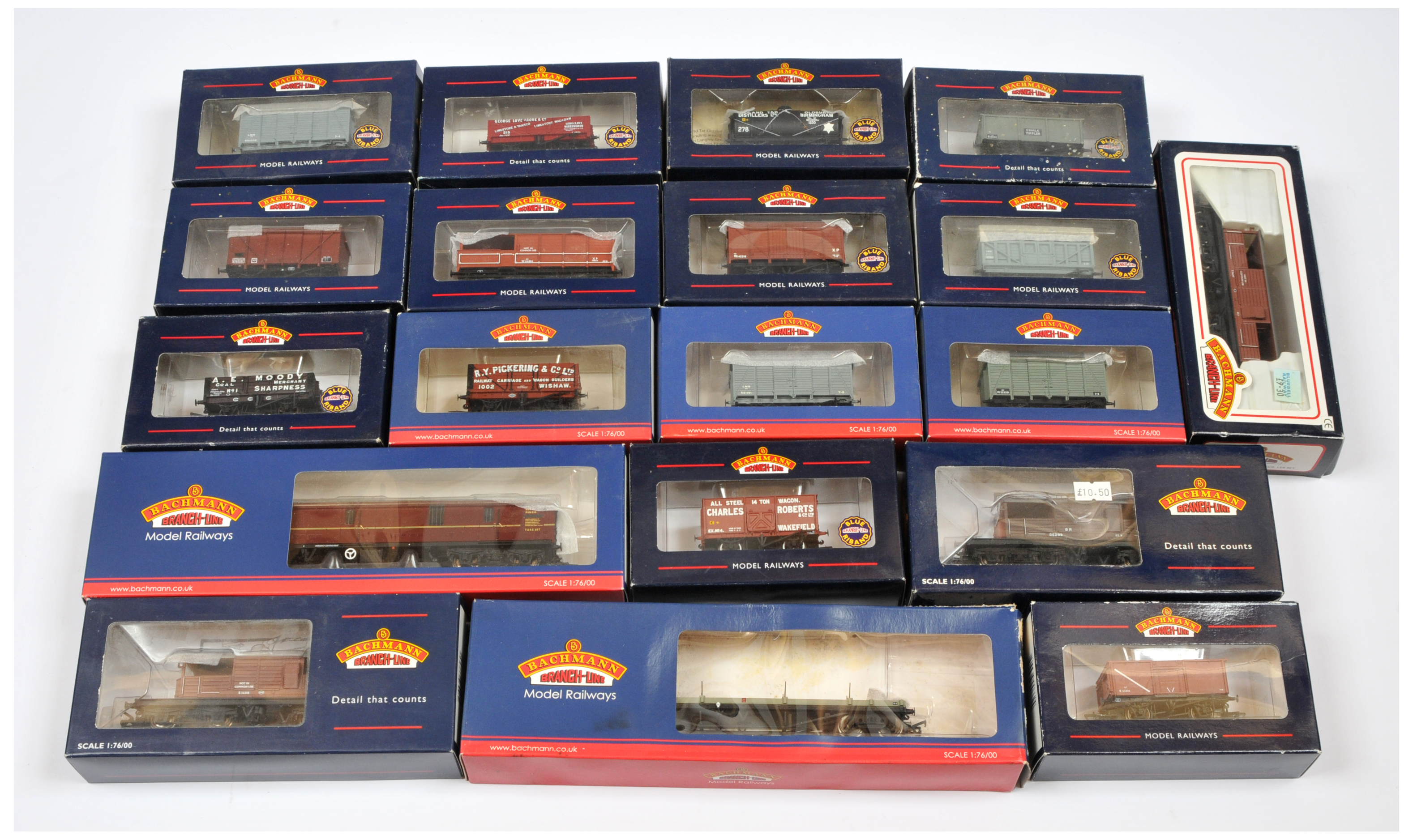 Bachmann OO Group of boxed wagons. 