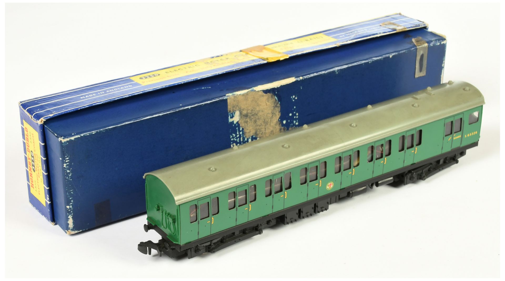 Hornby Dublo 3-rail 3250 SR green Electric Motor Coach Brake 2nd WITH RARE PLAIN GREEN BACK - Bild 2 aus 2