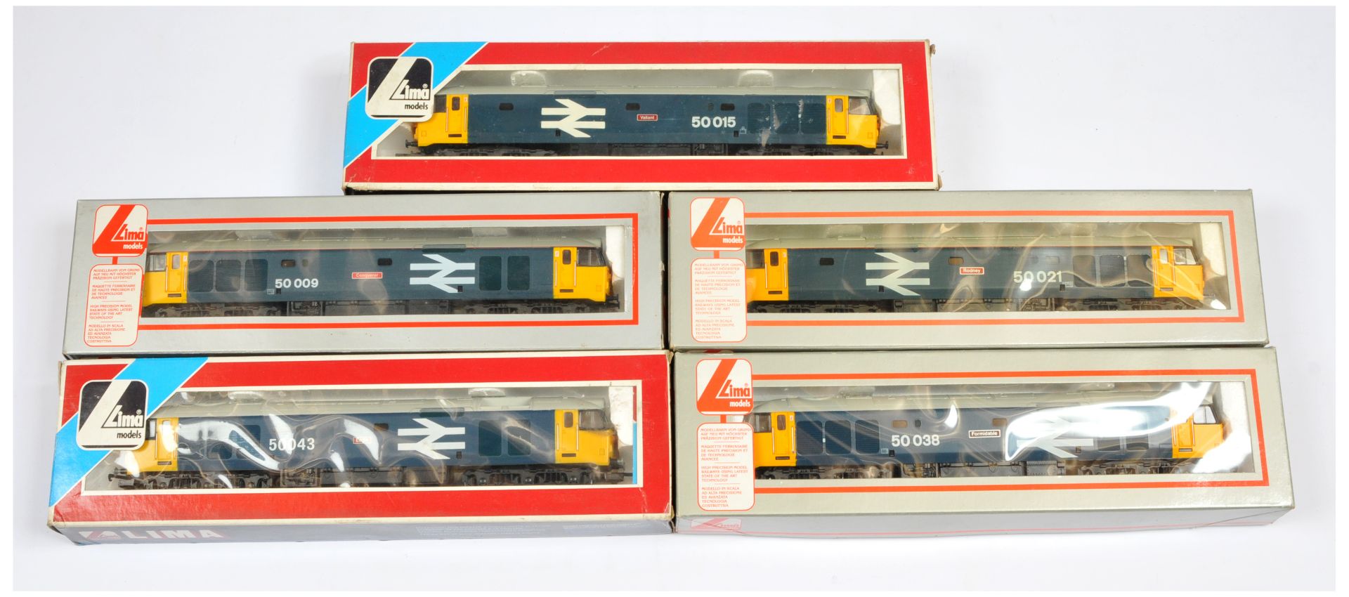 Lima OO Group of 5x BR Blue Class 50 Diesel loco's. 