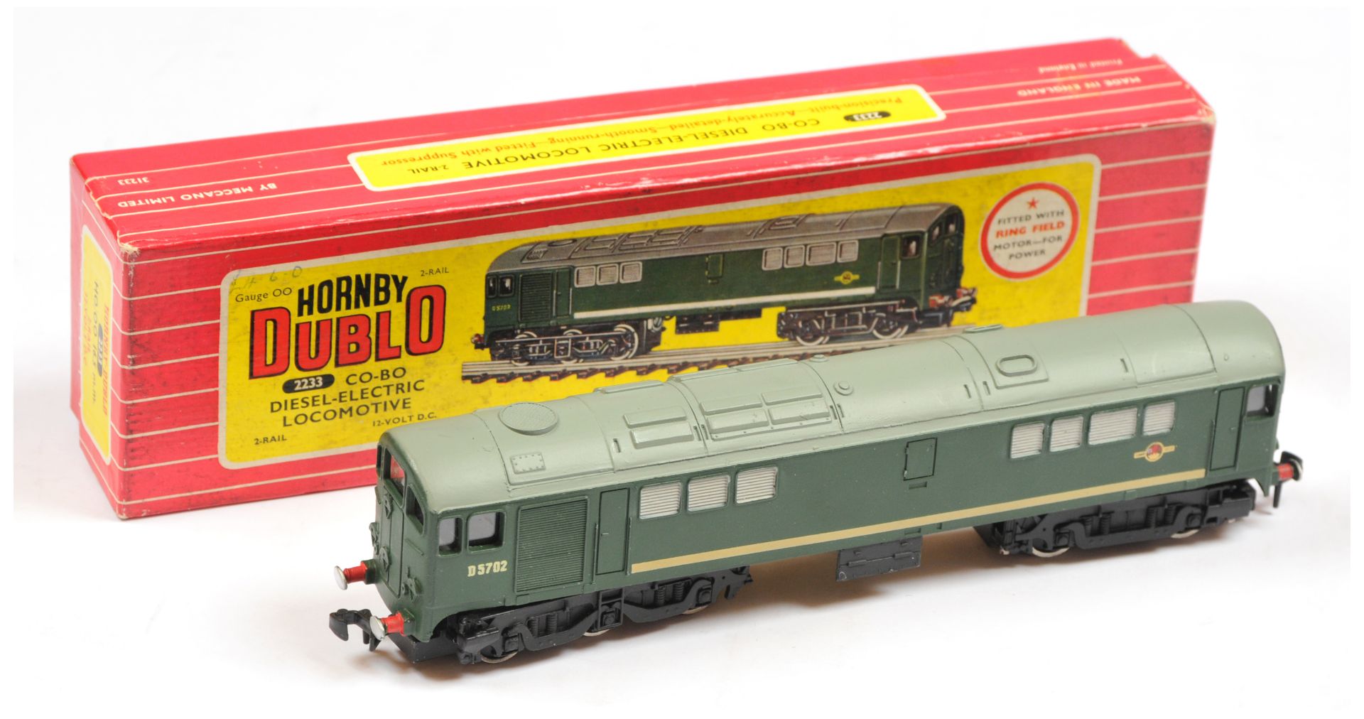 Hornby Dublo 2-rail 2233 Co-Bo BR green Diesel Loco No.D5702