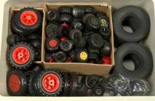Meccano large quantity of Tyres and wheels