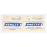 Hornby Dublo pair of RARE UNUSUAL competition Leaflets which are UNUSED 