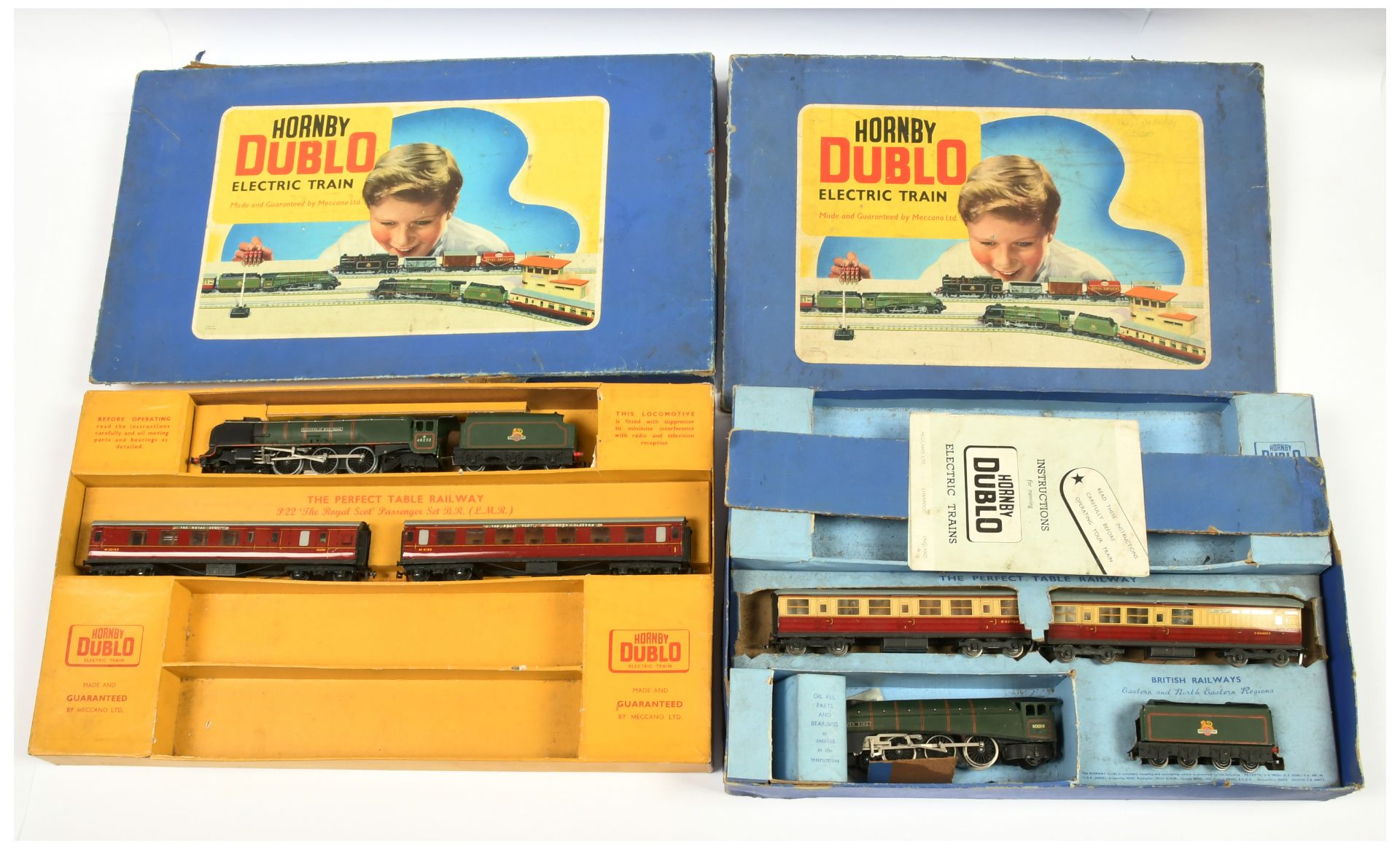 Hornby Dublo pair of 3-rail incomplete sets comprising of 
