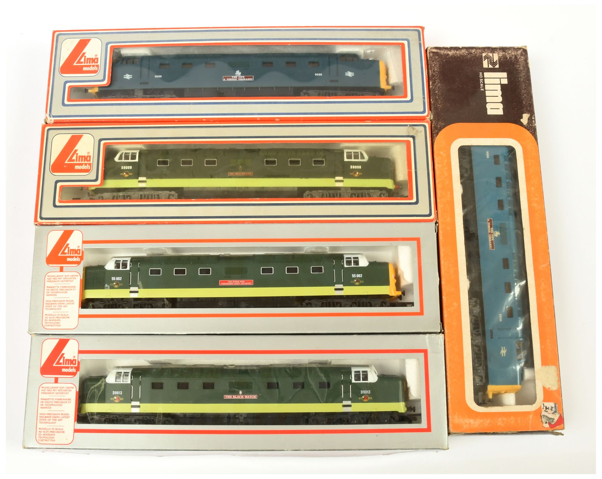 Lima OO group of Class 55 Diesel Loco's.