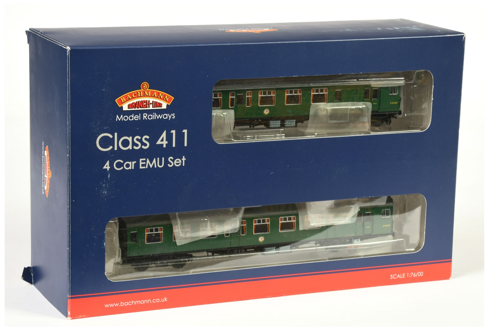 Bachmann OO Gauge 31-425 4-car SR green Class 411 (4-CEP) EMU