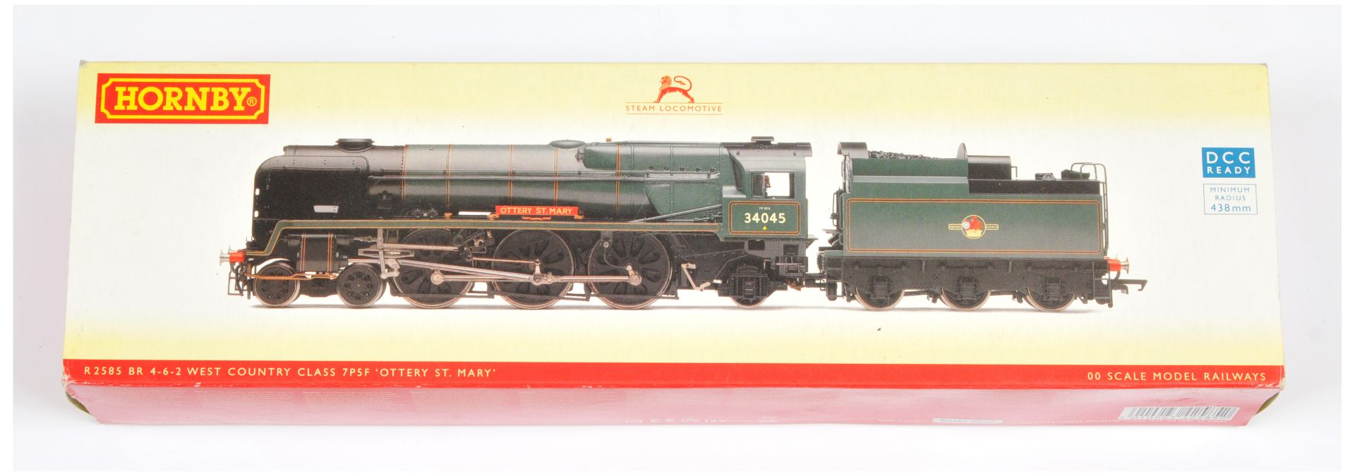 Hornby (China) R2585 4-6-2 BR green rebuilt West Country Class Loco No.34045 "Ottery St Mary"