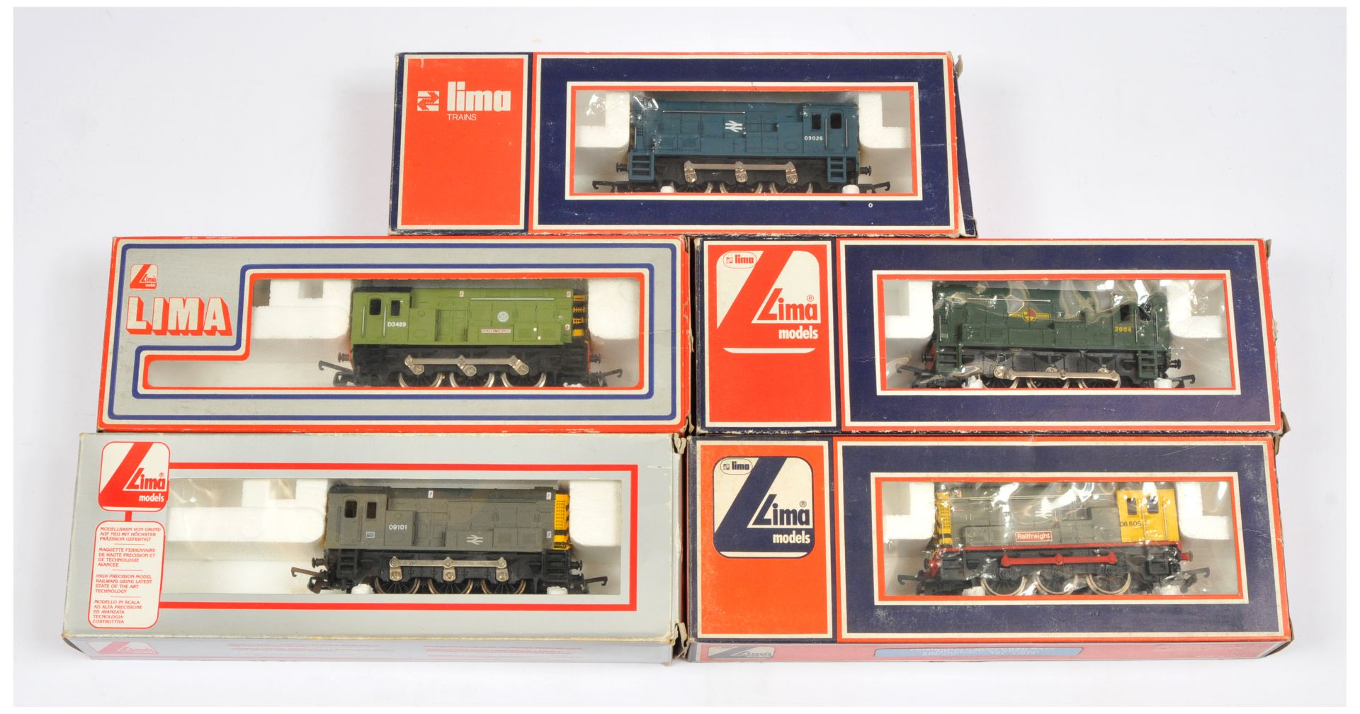 Lima OO Group of 5x Class 8 Diesel Shunters. 