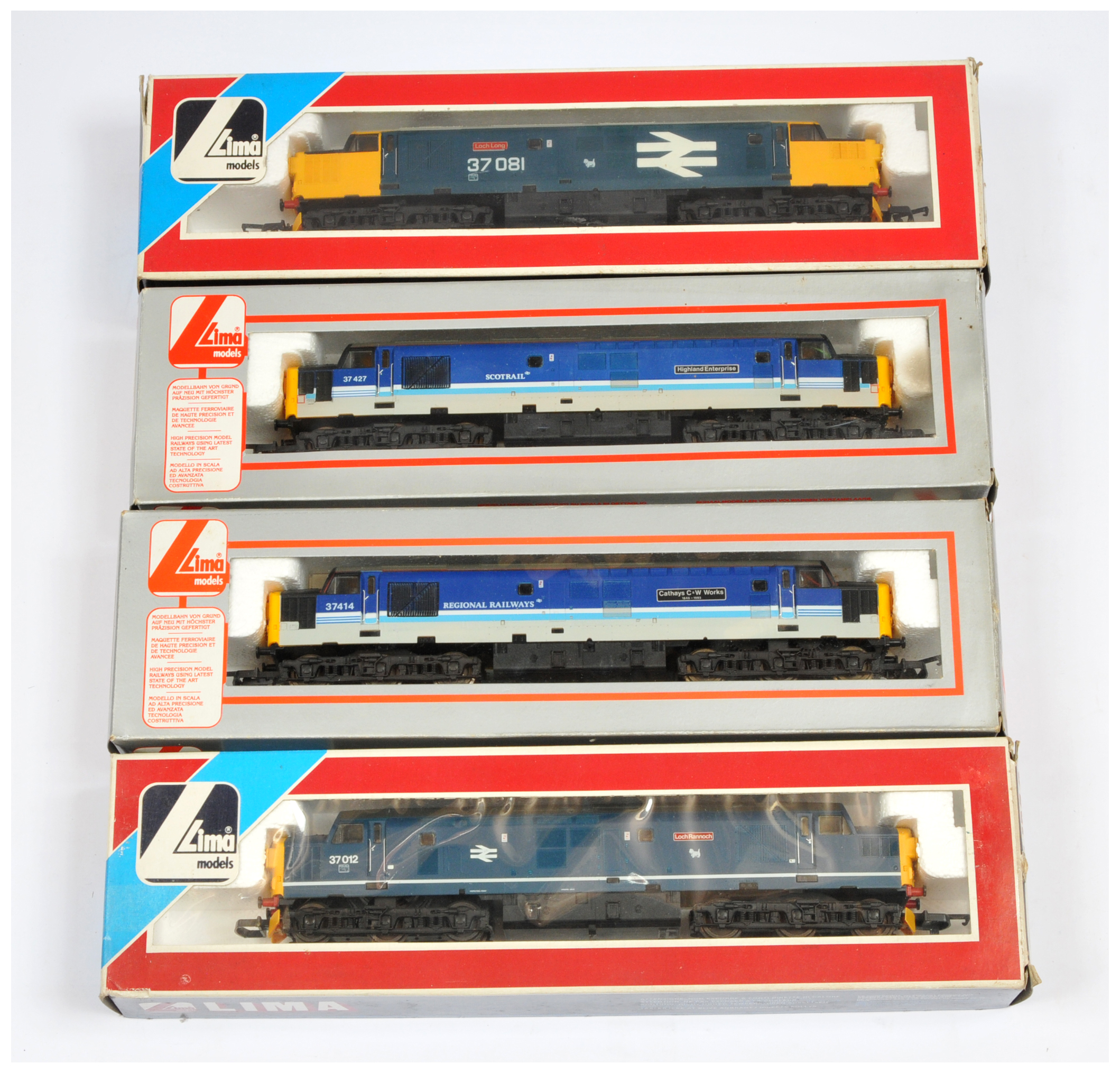 Lima OO Group of 4x Class 37 Diesel Loco's. 