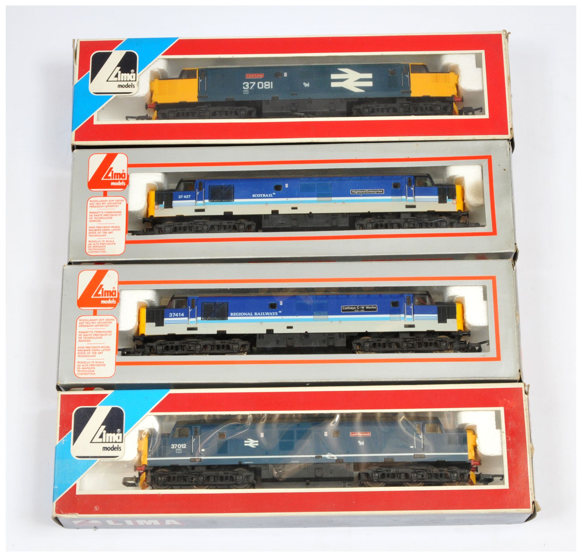 Lima OO Group of 4x Class 37 Diesel Loco's. 