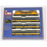 Lima HO Gauge Ref 149748 NS Train Pack comprising of Overhead Locomotive with 3 coaches in yellow...