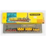 Trix Express 1532 De Adler Train Pack containing 2-2-2 green De Alder Loco and Tender plus 3 x 4-...