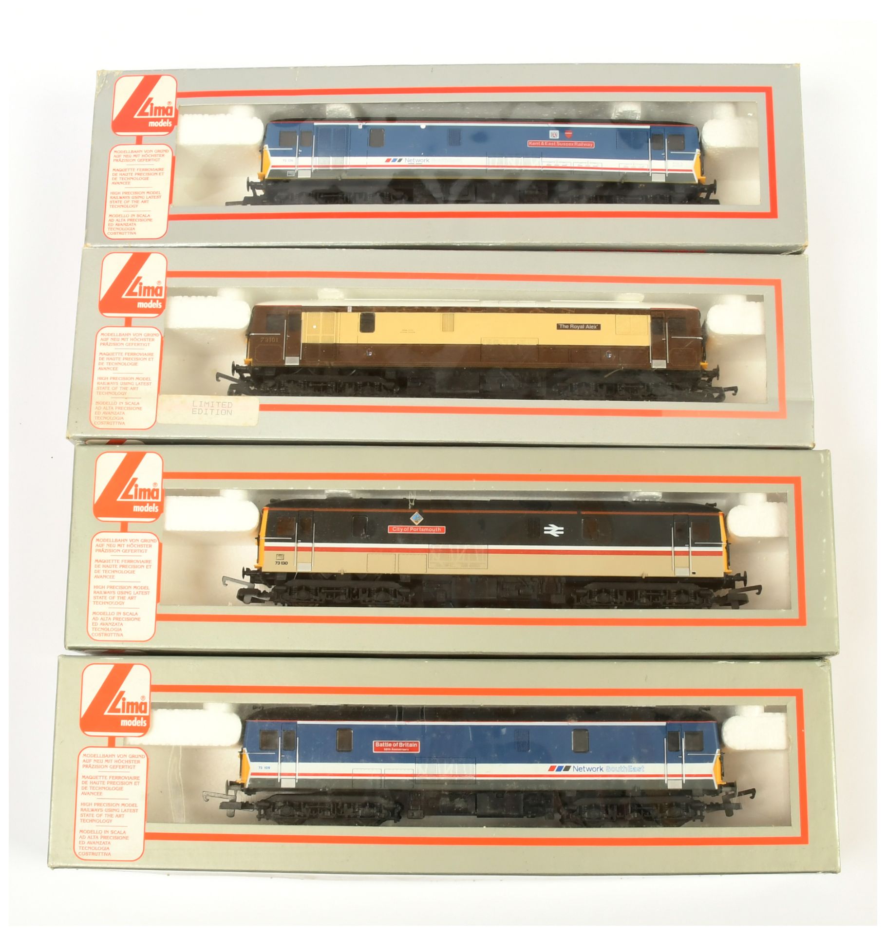 Lima OO Group of 4x Class 73 Electro-Diesel Loco's. 