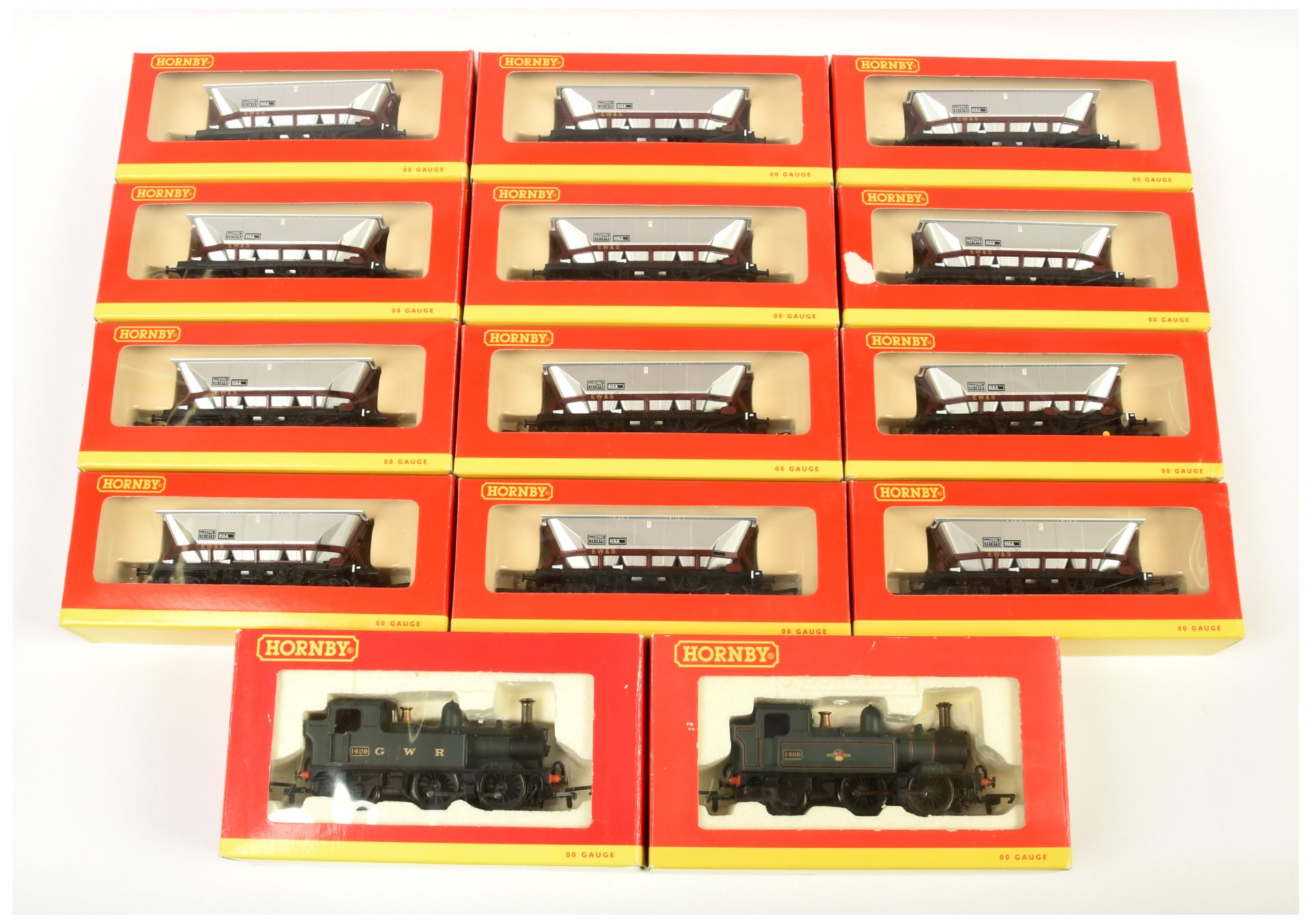 Hornby China OO Group of Loco's & Hopper Wagons. 