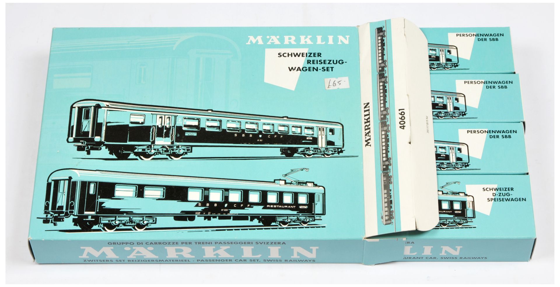 Marklin HO Gauge Ref 40661 Schweizer Reisezug-Wagen Set