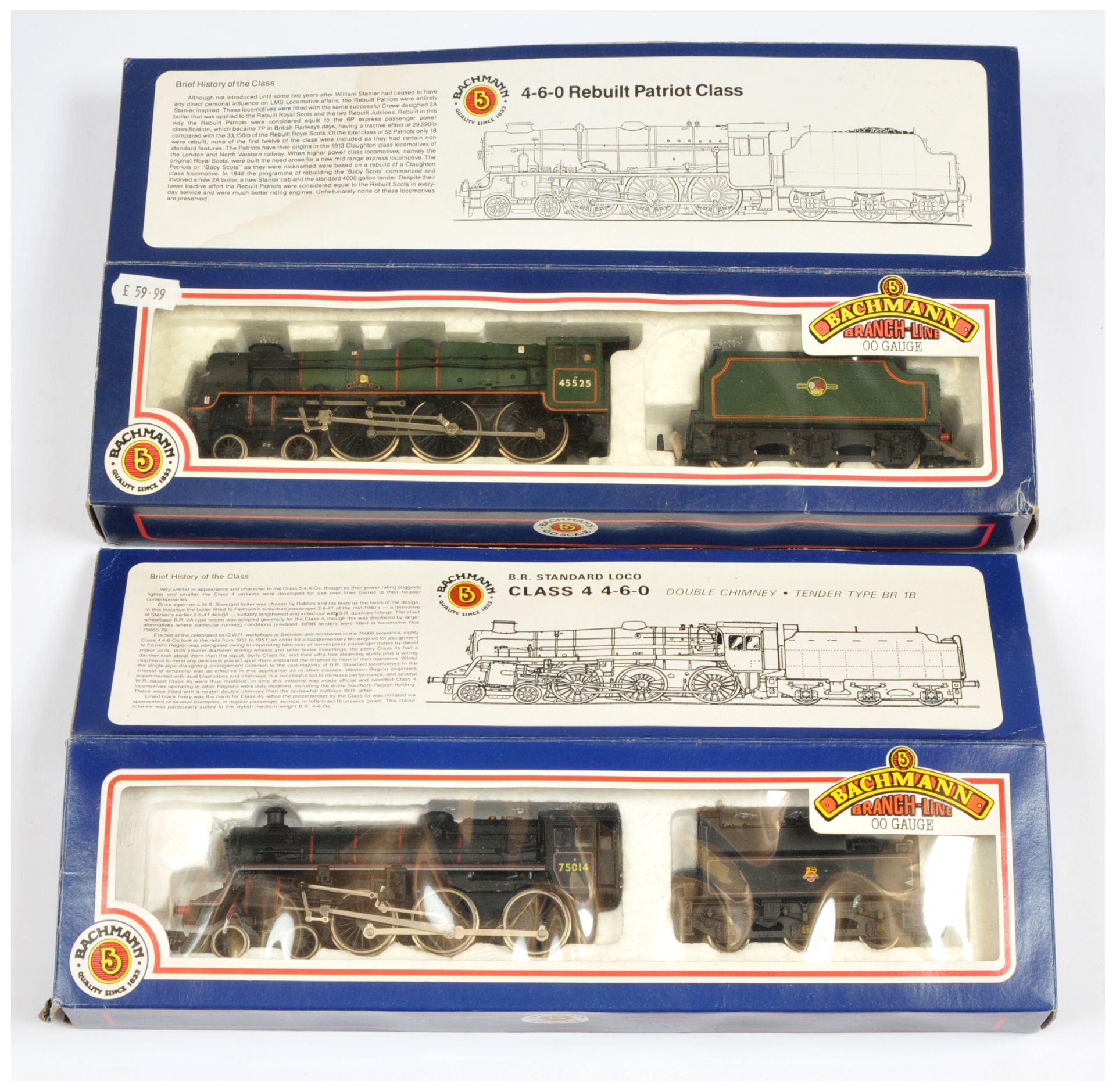 Bachmann OO Pair of BR Steam Loco's 31-100 & 31-201