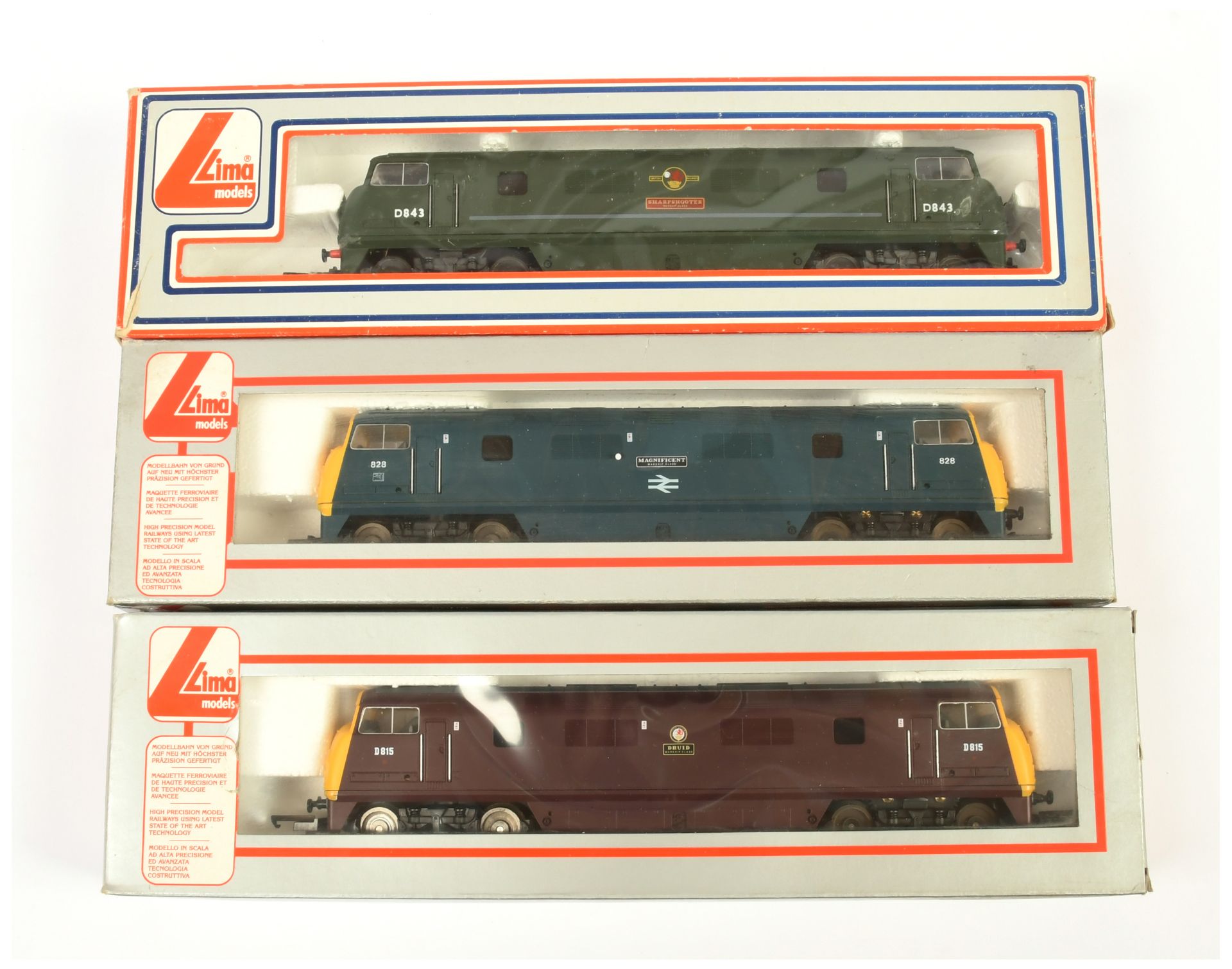 Lima OO Group of 3x Class 42 Warship Diesel Loco's. 